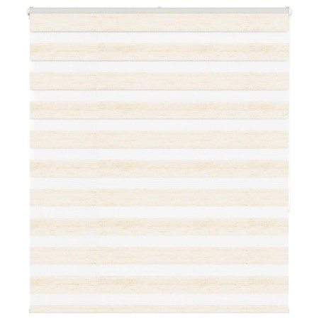 This is a beige marble woven zebra curtain, 115.9 cm wide, made of polyester. by , Blinds and blinds - Ref: Foro24-4014655, P...