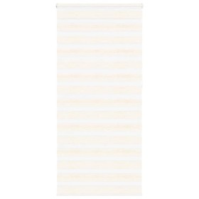This beige marble woven zebra curtain has a width of 110.9 cm and is made of polyester. by , Blinds and blinds - Ref: Foro24-...