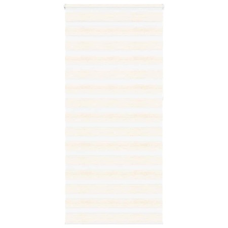 This beige marble woven zebra curtain has a width of 110.9 cm and is made of polyester. by , Blinds and blinds - Ref: Foro24-...