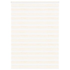 Diese beigefarbene Marmoreffekt-Zebra-Jalousie hat eine Breite von 150,9 cm und besteht aus Polyester. von , Jalousien und Ja...