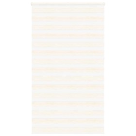 This beige marble woven zebra curtain has a width of 130.9 cm and is made of polyester. by , Blinds and blinds - Ref: Foro24-...
