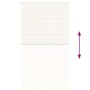 This beige marble woven zebra curtain has a width of 130.9 cm and is made of polyester. by , Blinds and blinds - Ref: Foro24-...