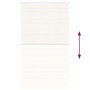 This beige marble woven zebra curtain has a width of 125.9 cm and is made of polyester. by , Blinds and blinds - Ref: Foro24-...