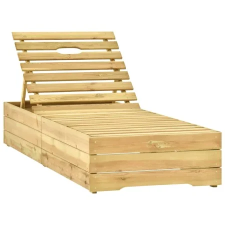 Tumbona de madera de pino impregnada verde de vidaXL, Tumbonas - Ref: Foro24-315400, Precio: 122,03 €, Descuento: %
