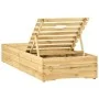 Green impregnated pine wood lounger by vidaXL, Loungers - Ref: Foro24-315400, Price: 117,82 €, Discount: %