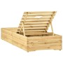 Tumbona de madera de pino impregnada verde de vidaXL, Tumbonas - Ref: Foro24-315400, Precio: 122,03 €, Descuento: %
