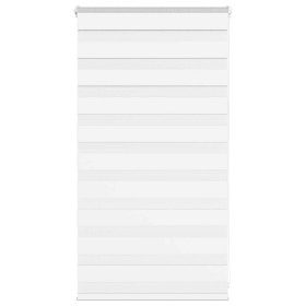 Zebra-Vorhang, weiß, 90x100 cm, Stoffbreite 85,9 cm, aus Polyester. von , Jalousien und Jalousien - Ref: Foro24-4014727, Prei...