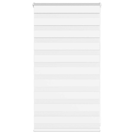 Zebra-Vorhang, weiß, 90x100 cm, Stoffbreite 85,9 cm, aus Polyester. von , Jalousien und Jalousien - Ref: Foro24-4014727, Prei...