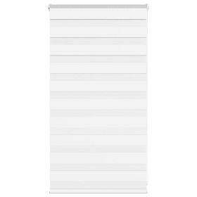 Zebra-Vorhang, weiß, 80x100 cm, Stoffbreite 75,9 cm, aus Polyester. von , Jalousien und Jalousien - Ref: Foro24-4014725, Prei...