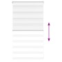 White zebra curtain 80x100 cm, fabric width 75.9 cm, made of polyester. by , Blinds and blinds - Ref: Foro24-4014725, Price: ...
