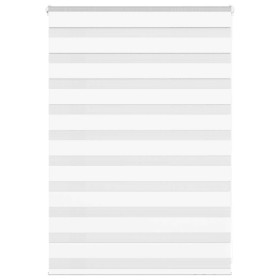 Zebra-Vorhang, weiß, 110x100 cm, Stoffbreite 105,9 cm, aus Polyester. von , Jalousien und Jalousien - Ref: Foro24-4014731, Pr...