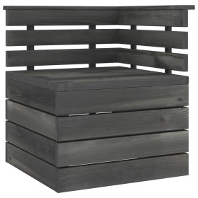 Corner sofa made of solid gray pine wood pallets by vidaXL, Modular outdoor sofas - Ref: Foro24-315419, Price: 81,02 €, Disco...