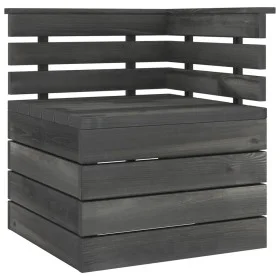 Corner sofa made of solid gray pine wood pallets by vidaXL, Modular outdoor sofas - Ref: Foro24-315419, Price: 80,03 €, Disco...
