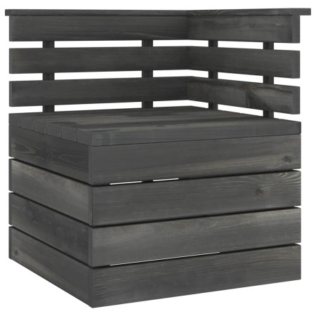 Corner sofa made of solid gray pine wood pallets by vidaXL, Modular outdoor sofas - Ref: Foro24-315419, Price: 81,02 €, Disco...