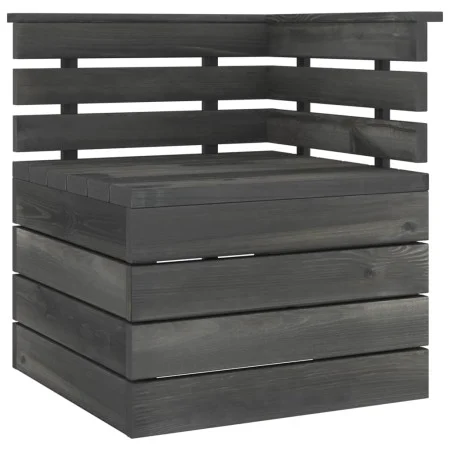 Corner sofa made of solid gray pine wood pallets by vidaXL, Modular outdoor sofas - Ref: Foro24-315419, Price: 80,03 €, Disco...