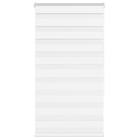 Zebra-Vorhang, weiß, 75x150 cm, Stoffbreite 70,9 cm, aus Polyester. von , Jalousien und Jalousien - Ref: Foro24-4014750, Prei...