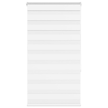 Zebra-Vorhang, weiß, 85x150 cm, Stoffbreite 80,9 cm, aus Polyester. von , Jalousien und Jalousien - Ref: Foro24-4014752, Prei...