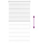White zebra curtain 85x150 cm, fabric width 80.9 cm, made of polyester. by , Blinds and blinds - Ref: Foro24-4014752, Price: ...