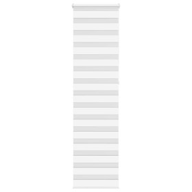 Zebra-Vorhang, weiß, 60x230 cm, Stoffbreite 55,9 cm, aus Polyester. von , Jalousien und Jalousien - Ref: Foro24-4014799, Prei...