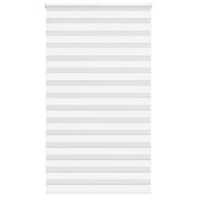 Zebra-Vorhang, weiß, 125x200 cm, Stoffbreite 120,9 cm, aus Polyester. von , Jalousien und Jalousien - Ref: Foro24-4014786, Pr...