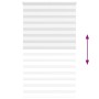 Zebra-Vorhang, weiß, 125x200 cm, Stoffbreite 120,9 cm, aus Polyester. von , Jalousien und Jalousien - Ref: Foro24-4014786, Pr...