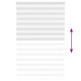 Zebra-Vorhang, weiß, 145x230 cm, Stoffbreite 140,9 cm, aus Polyester. von , Jalousien und Jalousien - Ref: Foro24-4014816, Pr...