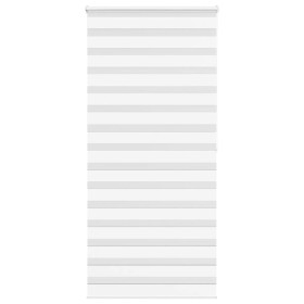 Zebra-Vorhang, weiß, 115x200 cm, Stoffbreite 110,9 cm, aus Polyester. von , Jalousien und Jalousien - Ref: Foro24-4014784, Pr...