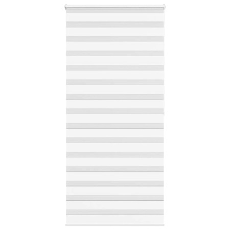 Zebra-Vorhang, weiß, 115x200 cm, Stoffbreite 110,9 cm, aus Polyester. von , Jalousien und Jalousien - Ref: Foro24-4014784, Pr...