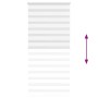 Zebra-Vorhang, weiß, 115x200 cm, Stoffbreite 110,9 cm, aus Polyester. von , Jalousien und Jalousien - Ref: Foro24-4014784, Pr...