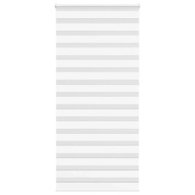 White zebra curtain 110x230 cm, fabric width 105.9 cm, made of polyester. by , Blinds and blinds - Ref: Foro24-4014809, Price...