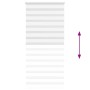 Zebra-Vorhang weiß 110x230 cm, Stoffbreite 105,9 cm, aus Polyester. von , Jalousien und Jalousien - Ref: Foro24-4014809, Prei...