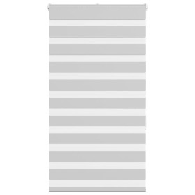 Light gray zebra curtain 85x150 cm, fabric width 80.9 cm, made of polyester. by , Blinds and blinds - Ref: Foro24-4014440, Pr...