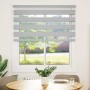 Light gray zebra curtain 120x100cm, fabric width 115.9cm, made of polyester. by , Blinds and blinds - Ref: Foro24-4014421, Pr...