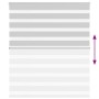 Light gray zebra curtain 130x100cm, fabric width 125.9cm, made of polyester. by , Blinds and blinds - Ref: Foro24-4014423, Pr...