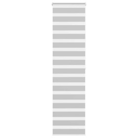 Light gray zebra curtain 60x200cm, fabric width 55.9cm, made of polyester. by , Blinds and blinds - Ref: Foro24-4014461, Pric...