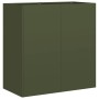 Pflanzgefäß aus kaltgewalztem Stahl in Olivgrün 80x40x80 cm von , Töpfe und Pflanzgefäße - Ref: Foro24-860713, Preis: 97,70 €...
