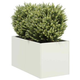 Jardinera de acero laminado en frío blanco 40x80x40 cm de , Maceteros y jardineras - Ref: Foro24-860732, Precio: 69,83 €, Des...
