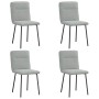 Esszimmerstühle, 4 Stück, hellgraues Samtgewebe. von , Essstühle - Ref: Foro24-3315309, Preis: 169,74 €, Rabatt: %