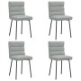 Dining chairs, set of 4, light gray velvet by , dining chairs - Ref: Foro24-3315382, Price: 186,27 €, Discount: %
