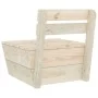 Central sectional pallet sofa made of impregnated fir wood by vidaXL, Modular outdoor sofas - Ref: Foro24-315633, Price: 59,4...