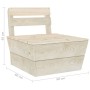 Central sectional pallet sofa made of impregnated fir wood by vidaXL, Modular outdoor sofas - Ref: Foro24-315633, Price: 58,5...