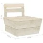 Central sectional pallet sofa made of impregnated fir wood by vidaXL, Modular outdoor sofas - Ref: Foro24-315633, Price: 59,4...