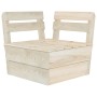 Ecksofa aus imprägnierten Tannenholzpaletten von vidaXL, Modulare Sofas für den Außenbereich - Ref: Foro24-315634, Preis: 60,...