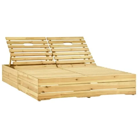 Green impregnated pine wood double lounger by vidaXL, Loungers - Ref: Foro24-315404, Price: 248,10 €, Discount: %