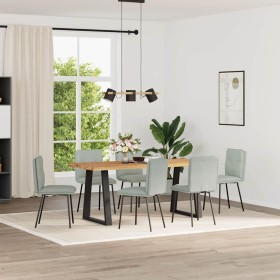 Drehbare Esszimmerstühle, 6 Stück, hellgraues Samtgewebe. von , Essstühle - Ref: Foro24-3315679, Preis: 259,55 €, Rabatt: %