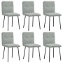 Drehbare Esszimmerstühle, 6 Stück, hellgraues Samtgewebe. von , Essstühle - Ref: Foro24-3315679, Preis: 259,55 €, Rabatt: %