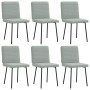 Drehbare Esszimmerstühle, 6 Stück, hellgraues Samtgewebe. von , Essstühle - Ref: Foro24-3315503, Preis: 253,16 €, Rabatt: %