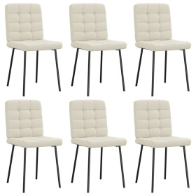 Esszimmerstühle, 6 Stück aus cremefarbenem Samt. von , Essstühle - Ref: Foro24-3315459, Preis: 257,34 €, Rabatt: %