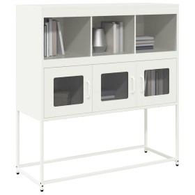 Kaltgewalzter weißer Stahlschrank 100,5x39x107 cm von , Sideboards - Ref: Foro24-853421, Preis: 120,43 €, Rabatt: %