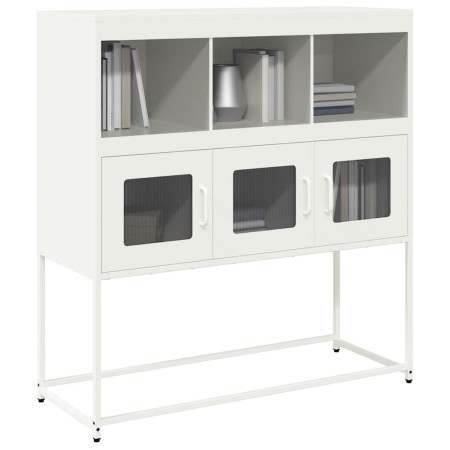Aparador de acero laminado en frío blanco 100,5x39x107 cm de , Aparadores - Ref: Foro24-853421, Precio: 93,50 €, Descuento: %